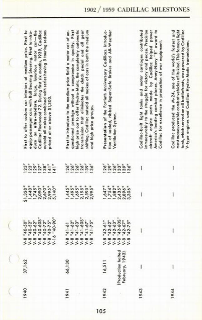 1960 Cadillac Salesmans Data Book Page 46